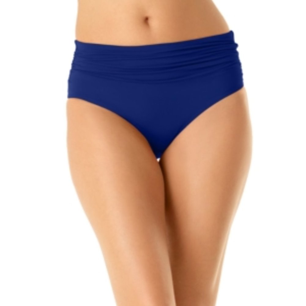 Anne Cole Convertible High-Waist, Mid-Rise and Fold Over Bikini Bottom (XS)